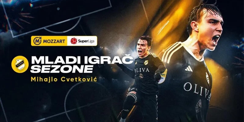 Mladi igrač sezone 2024/25 Mozzart Bet Super lige Srbije – Mihajlo Cvetković
