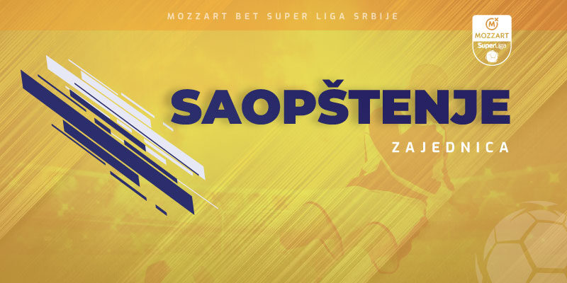 Zajednica: Odložen meč 15. kola Radnički 1923 – Čukarički