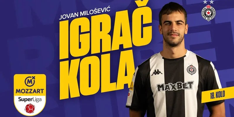 Najbolji igrač 18. kola Mozzart Bet Super lige Srbije – Jovan Milošević